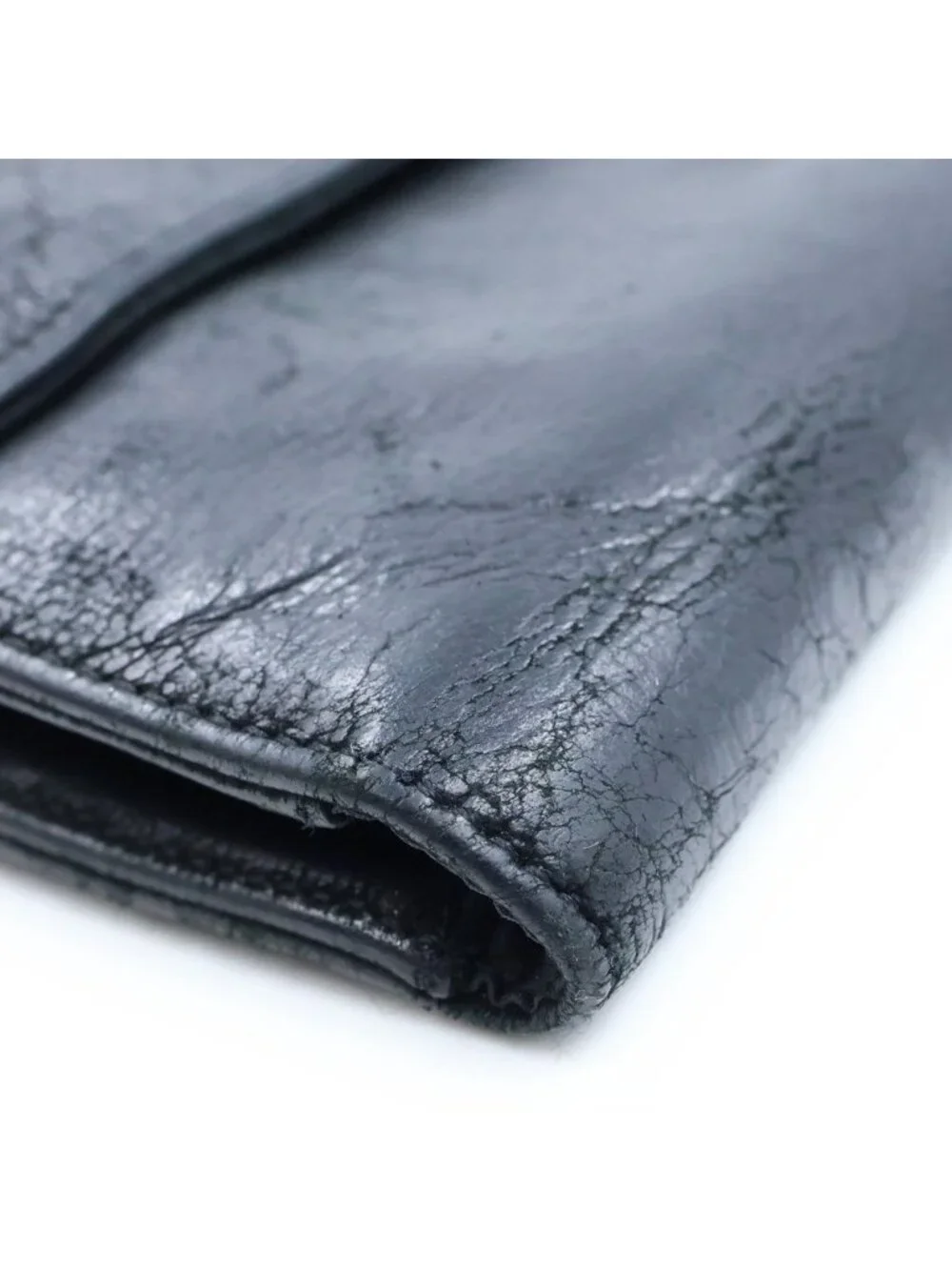Chrome Hearts Wave Leather Wallet Black